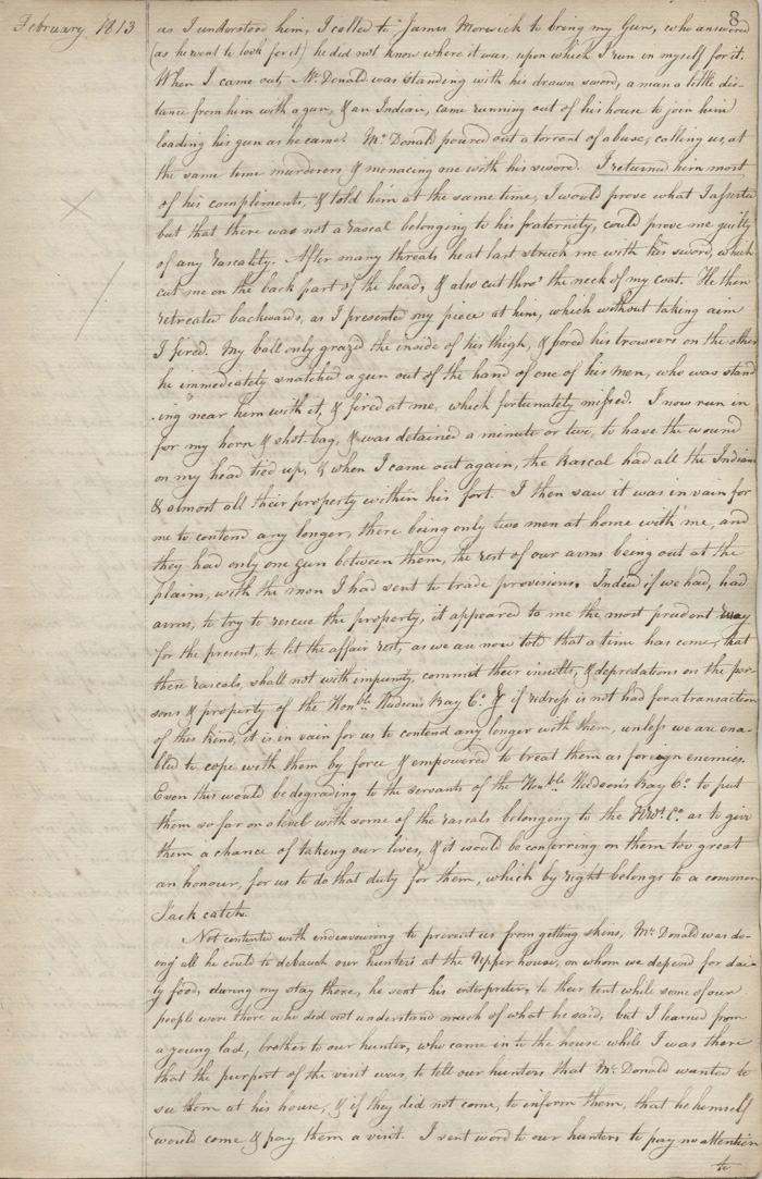 Journal du poste de Red Deer River, 1812