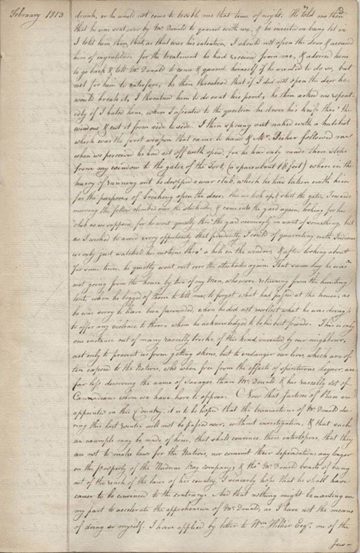 Journal du poste de Red Deer River, 1812