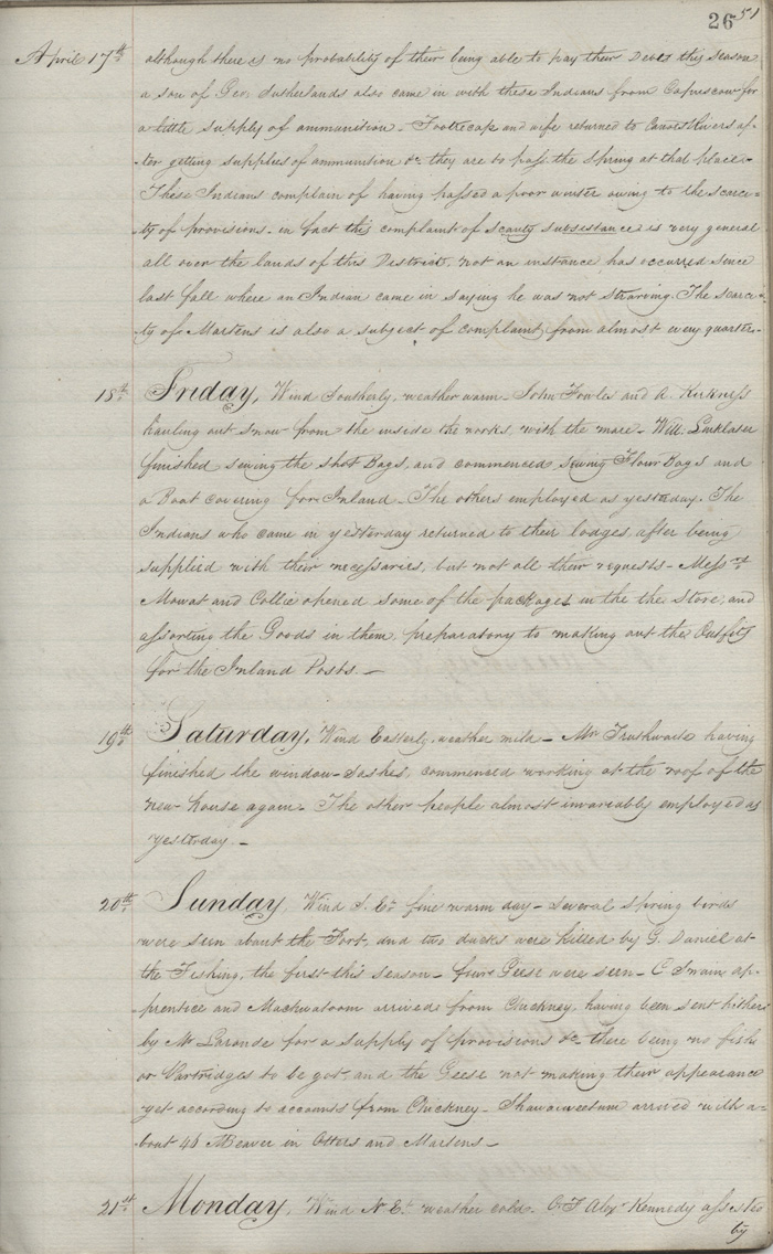 Journal du poste d'Albany, 1827-1828