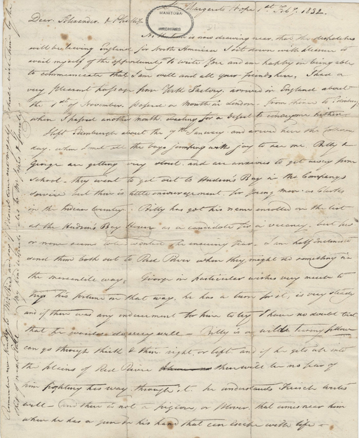 Lettre d'Alexander Kennedy  ses fils