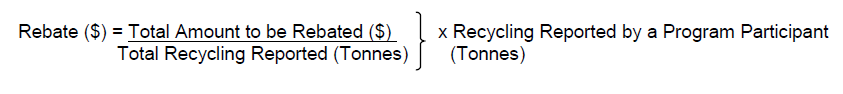 Recycling Rebate Calculation