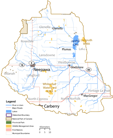 Whitemud Watershed Map