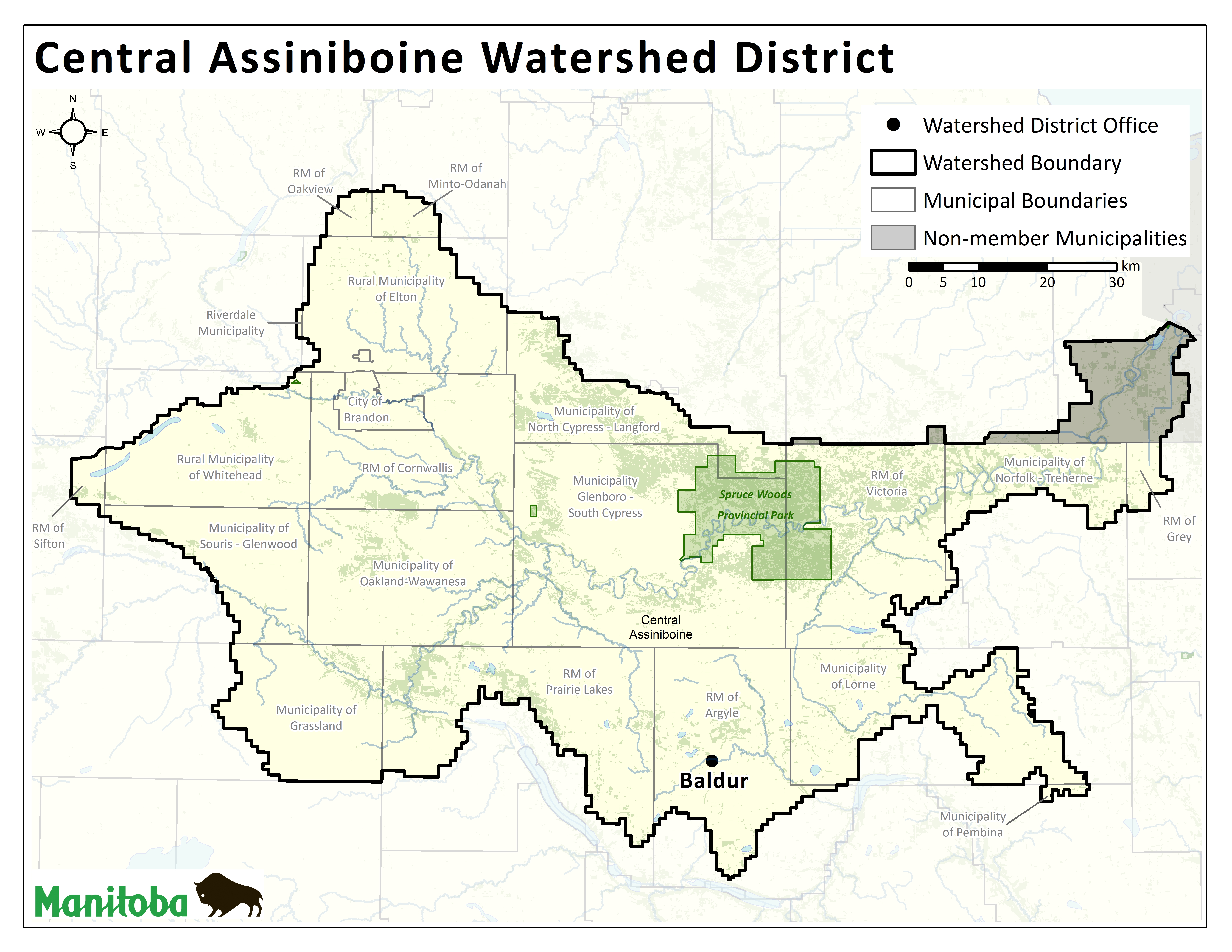 Central Assiniboine Watershed District Map