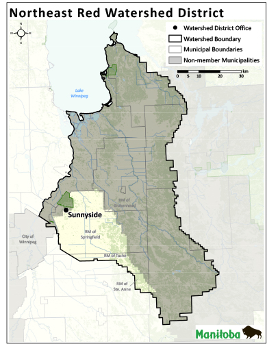 Northeast Red Watershed District Map