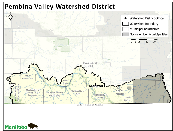 Pembina Valley Watershed District Map