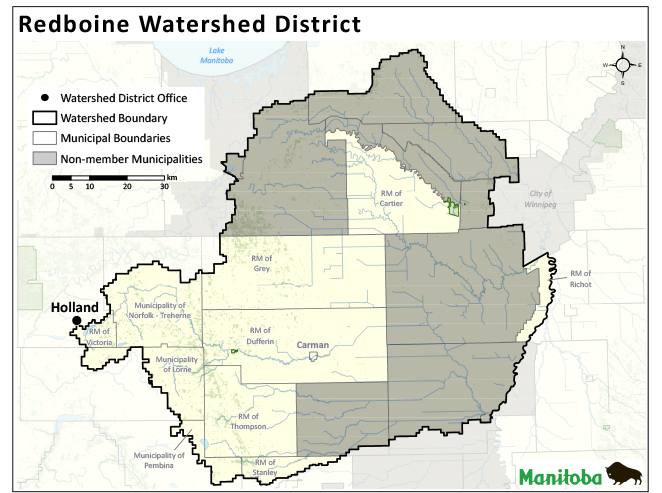 Redboine Watershed District Map