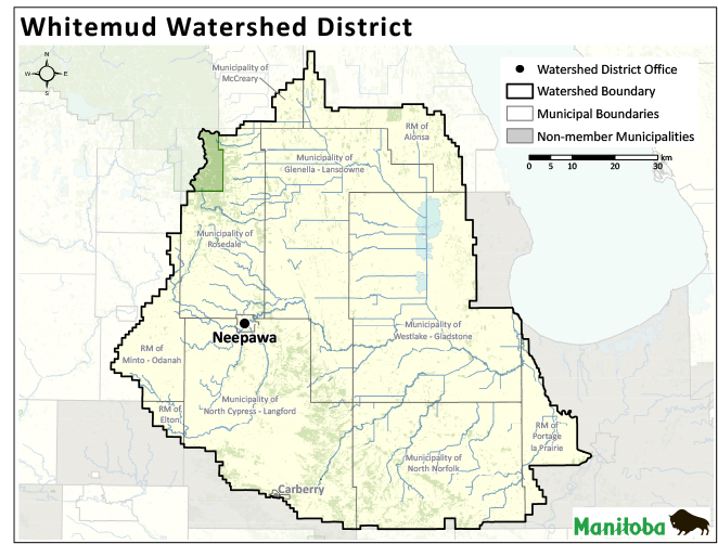 Whitemud Watershed District Map