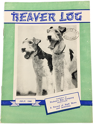 “The Beaver Log” couverture du bulletin de juillet 1946