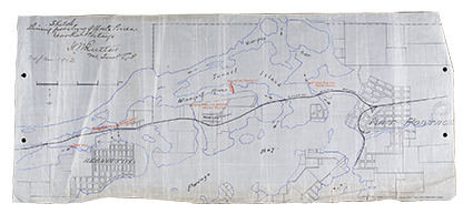 “Sketch showing positions of Water Powers near Rat Portage”